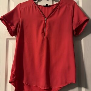 Women's pink Zipper Top